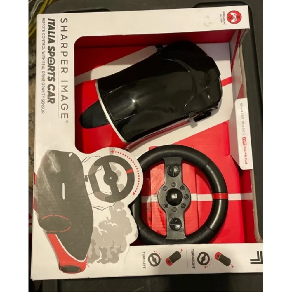 Sharper Image RC Italia Sports Car Bugatti Style Red Black Toy Car